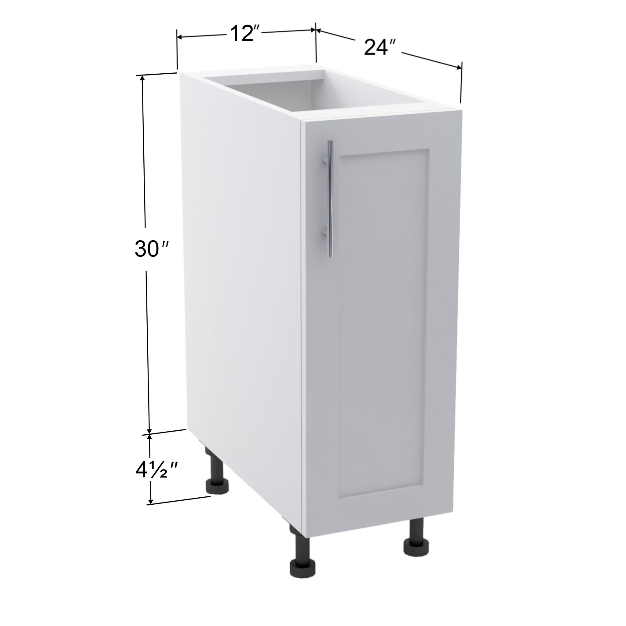 12" Base Do It White Kitchen